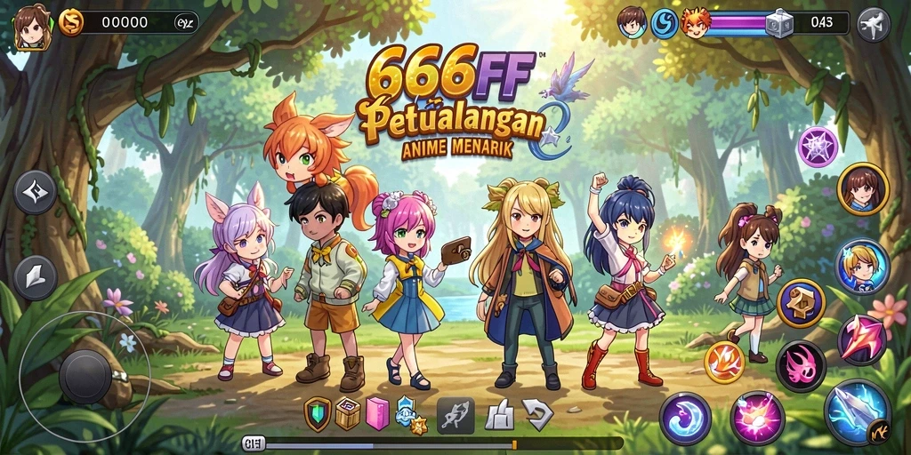 Tangkapan layar gameplay 666FF menampilkan aksi seru dan karakter yang menawan.