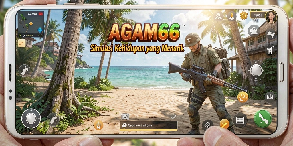 Screenshot utama AGAM66 dengan tampilan gameplay simulasi yang menarik.