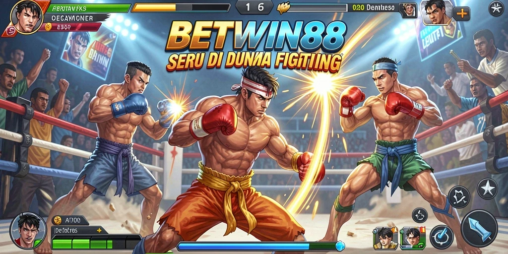 Screenshot gameplay pertarungan yang mendebarkan di BETWIN88.
