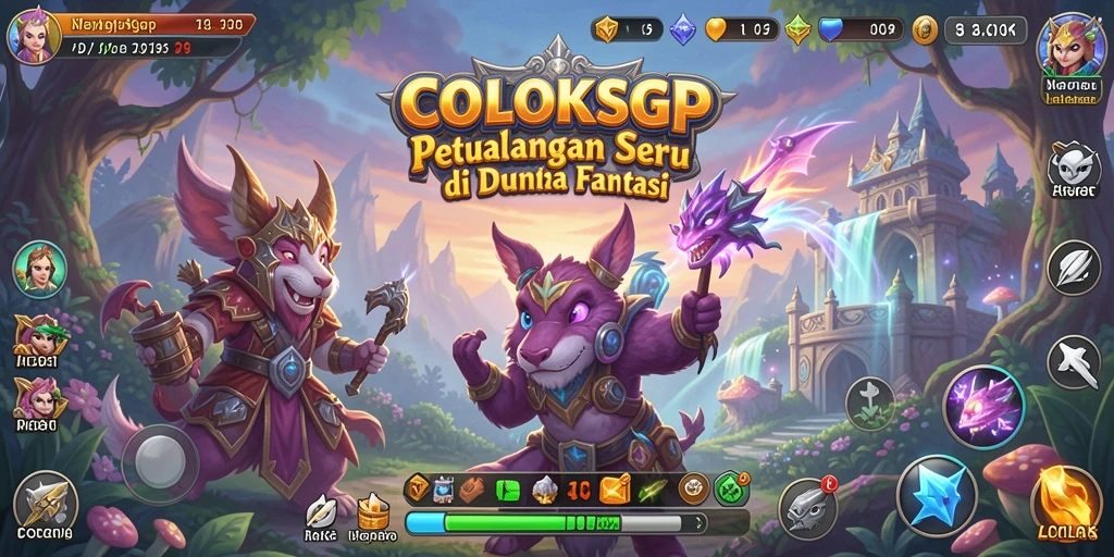 Tampilan gameplay COLOKSGP dengan pemandangan fantastis dan aksi seru.