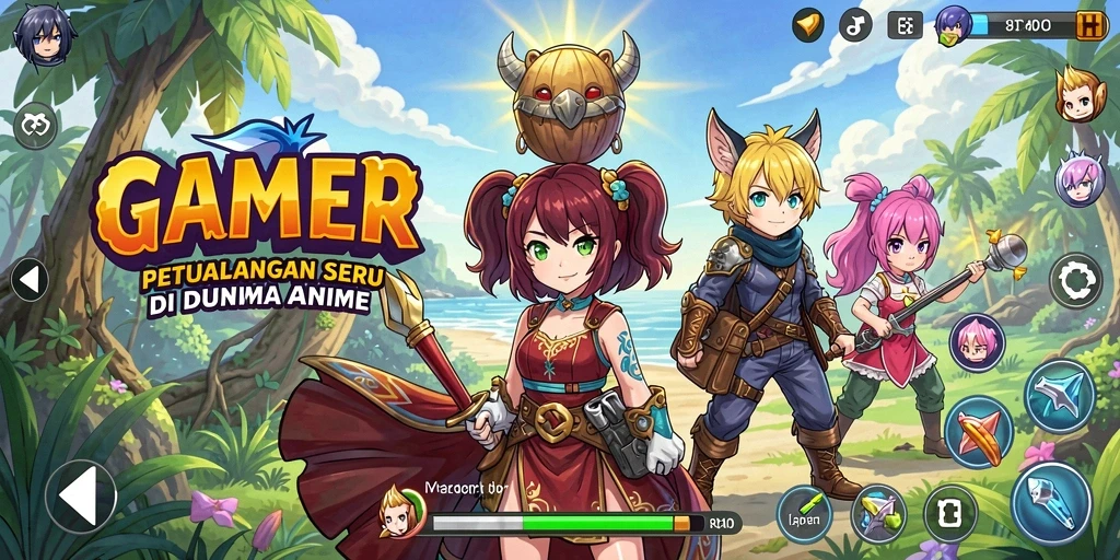 Tangkapan layar menampilkan aksi seru di dalam GAMERP.