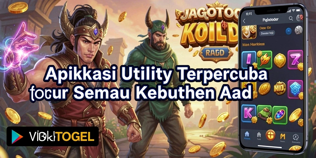 Tampilan utama aplikasi JAGOTOGEL dengan fitur-fitur Utility yang memudahkan pengguna.