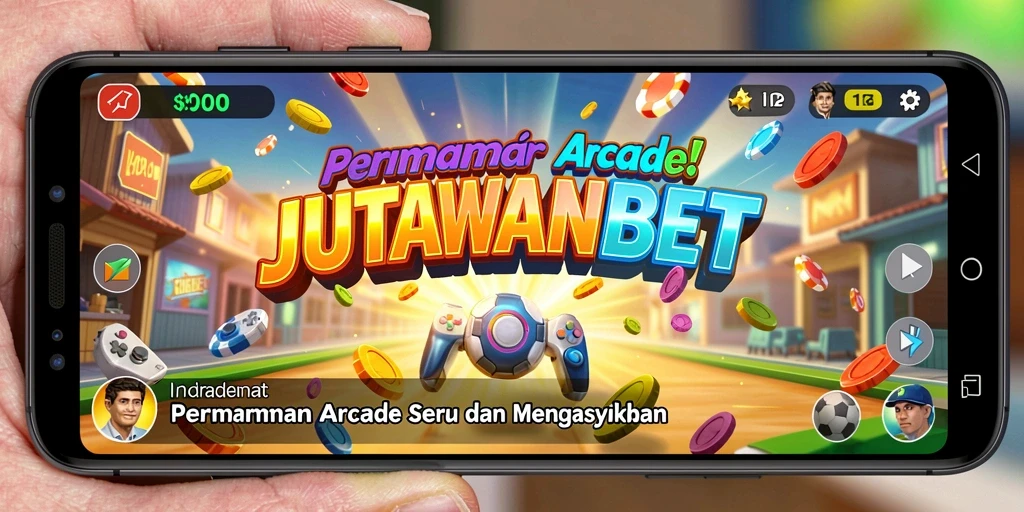 Tangkapan layar JUTAWANBET menampilkan aksi seru dalam permainan arcade.