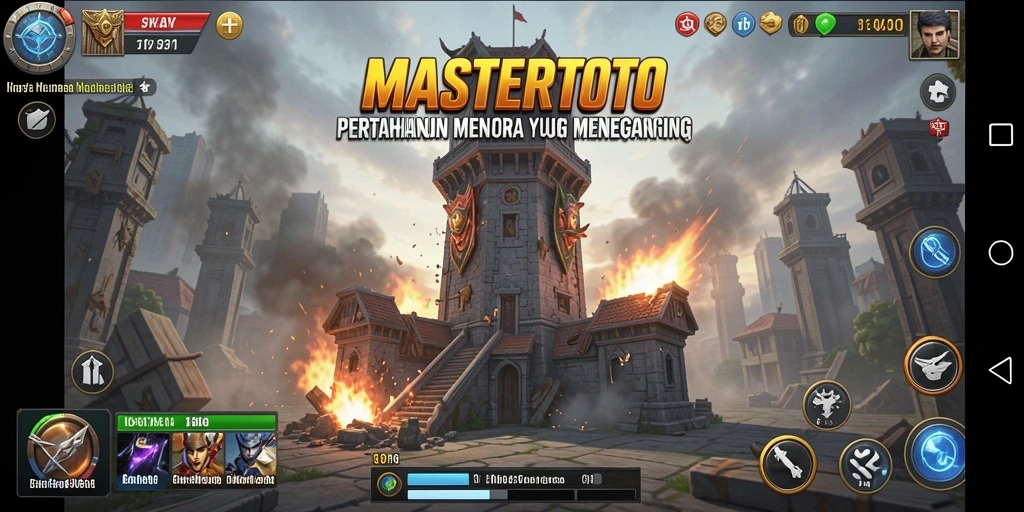Tangkapan layar MASTERTOTO menampilkan menara yang siap menghadapi musuh.