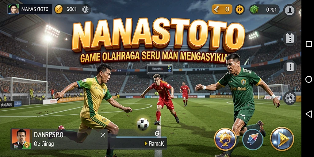 Tampilan gameplay NANASTOTO yang menarik dan penuh aksi olahraga.