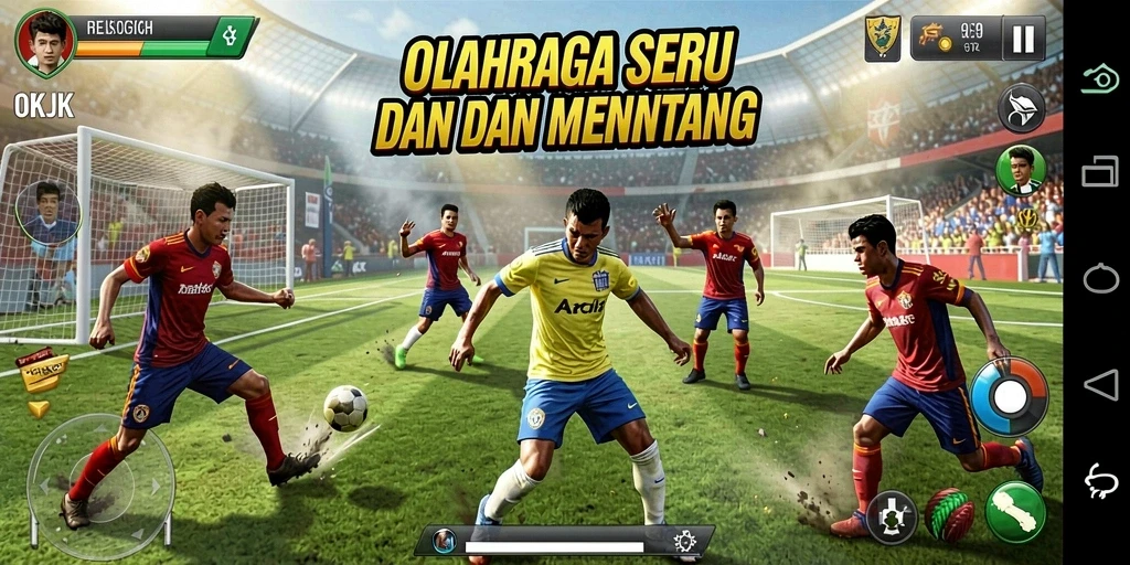 Gambaran gameplay seru dari aplikasi OKJK untuk olahraga.