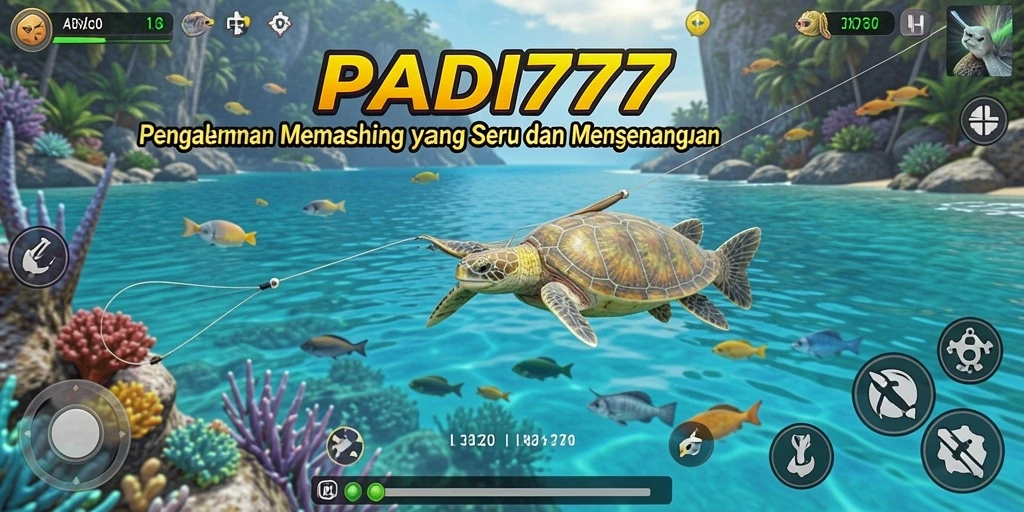 Tampilan gameplay PADI777 yang seru saat memancing ikan.