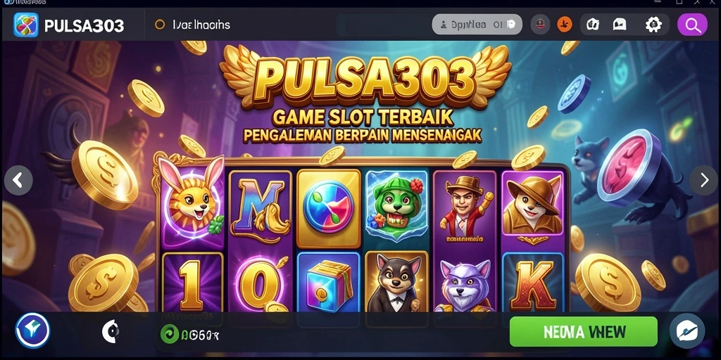 Tampilan gameplay mendebarkan dari PULSA303 saat memutar roda slot.