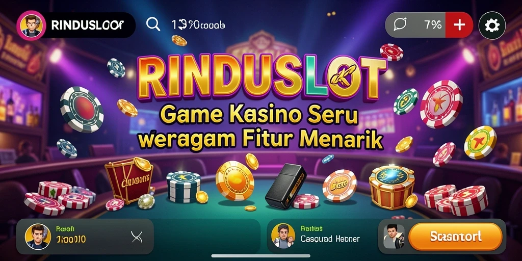 Gameplay menarik RINDUSLOT dengan berbagai slot dan fitur bonus.