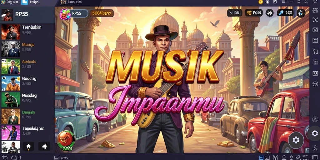 Tampilan gameplay RP55 yang menampilkan pengalaman musik interaktif.