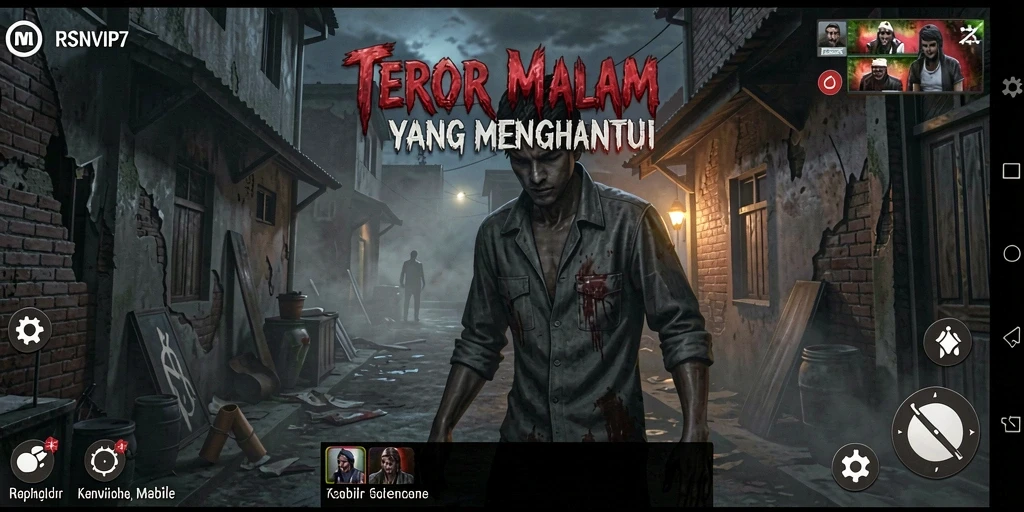 Tangkapan layar RSNVIP7 menampilkan suasana mencekam dalam gameplay Horror.