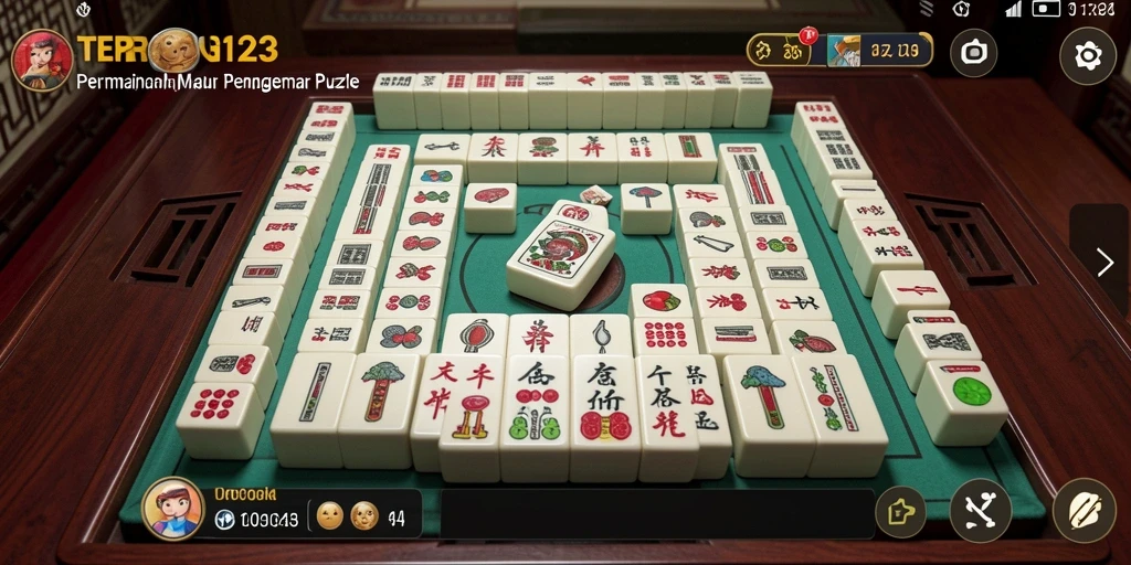 Screenshot utama dari gameplay Mahjong yang menarik di TERONG123.