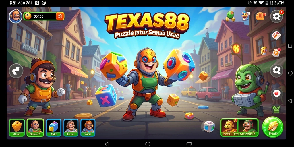 Tampilan seru dari gameplay TEXAS88 yang menantang.