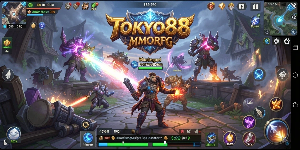 Screenshot gameplay TOKYO88 menampilkan aksi seru dalam pertarungan MMORPG.