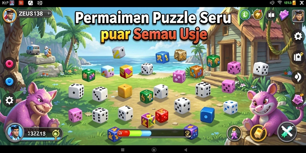 Screenshot utama ZEUS138 menampilkan gameplay Puzzle yang menarik.